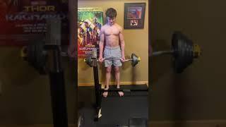 105 pound strict curl max 14 years old 149 pounds body weight