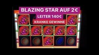 Blazing Star auf 2 Euro Jackpot  MEGA GEWINNE+Leiter Risiko Merkur Magie Casino Spielo Spielhalle