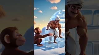 A Fermer and Monkey and the Beard Story #cartoon #bear #monkey #fermer