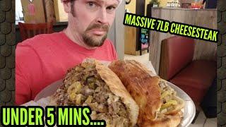 MASSIVE 7+ LB MONSTER  CHEESESTEAK CHALLENGE|THE ITALIAN FOOLS KITCHEN