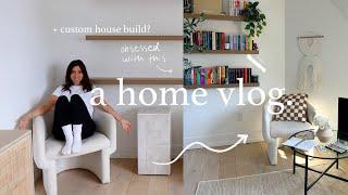 home vlog! rearranging my office/hobby room + custom home build…