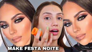 MAKE FÁCIL PARA *FESTAS A NOITE* | APRENDA ESSA *MAQUIAGEM PARA ARRASAR* | PASSO A PASSO COMPLETO!!