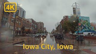 Driving in Downtown Iowa City, Iowa - 4K60fps