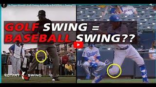 Is Tiger Woods' Golf Swing Actually a BASEBALL Swing???