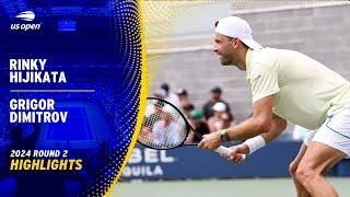 Rinky Hijikata vs. Grigor Dimitrov Highlights | 2024 US Open Round 2