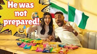 He Was NOT Prepared!|Nigerian Husband Tries My Iranian Snacks For The First Time
