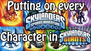 Putting on all 32 Spyro's Adventure Character in Giants