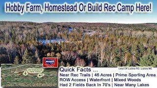Cheap Land In Maine Real Estate Video | MOOERS REALTY Property Listings