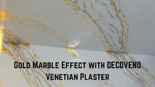 Gold Marble Effect with DECOVENO Venetian Plaster - Stucco Veneziano - DECOMIN Decorative Paints