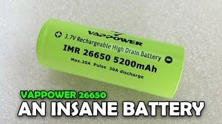 VAPPOWER 26650 5200mAh Review - This Thing is INSANE!