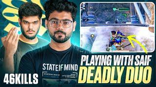 PLAYING WITH SAIF DEADLY DUO 46KILLS | BGMI | #bgmi #alphaclasher #gaming #pubg #esports