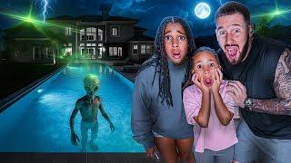 ALIEN Caught SWIMMING in our POOL..