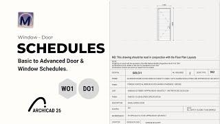 Basic to Advanced Door/Window Schedule in ArchiCAD | Construction Documentation