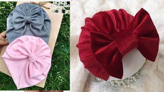NO MACHINE Baby Turban Hat Sewing Tutorial  New Born Baby Cap Cutting and Stitching