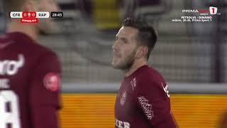 CFR Cluj ratează o ocazie imensă cu Rapid! Șutul lui Păun, puțin pe lângă vinclu