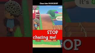 How long will a villager CHASE you to give you a Reaction?