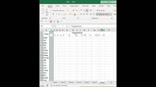 Excel: atur supaya ukuran KOLOM SAMA #exceltips #exceltutorial #exceltest #latihanexcel # #excel