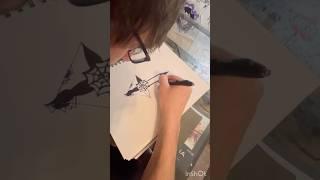 Spider Sword Drawing Artwork.