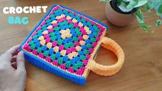 How to Make a Granny Square Crochet Handbag | ViVi Berry Crochet