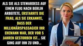 DIE FLUGBEGLEITERIN ERSTARRT, ALS SIE SIEHT, DASS DER MILLIONÄRSPASSAGIER IHR EHEMANN IST, DER VOR..