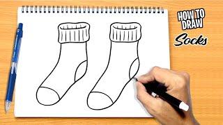 How to draw Socks step by step