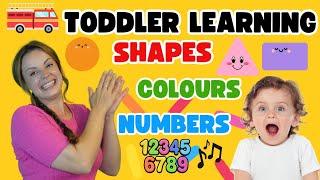 Baby & Toddler Learning Video, Learn Shapes, Colours, Counting & First Words, Education for Toddlers