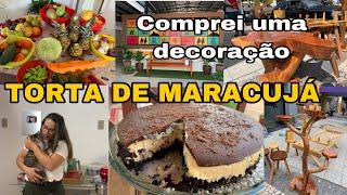 JÁ COMECEI COMPRAR A DECORAÇÂO RUSTICA DA COZINHA| TORTA DE MARACUJÁ COM CHOCOLATE | FEIRA LIVRE /