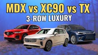 Top 3-Row Luxury SUV Faceoff 2025 - Volvo XC90 vs Lexus TX vs Acura MDX