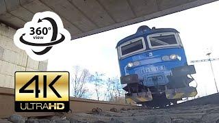 360° camera under train madness (4K)