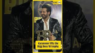 The moment of glory! Karanveer lifts the Bigg Boss 18 trophy I CNC-24