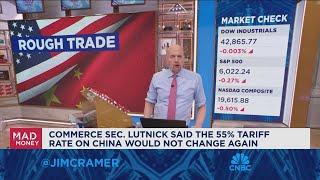 Jim Cramer talks the pros and cons of the tentative trade deal between the U.S. and China