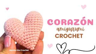 Corazón Amigurumi [PASO A PASO] Amigurumi crochet heart