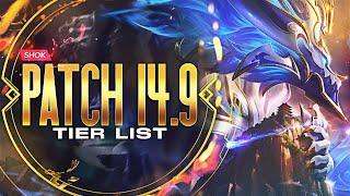 PATCH 14.9 MID LANE TIER LIST