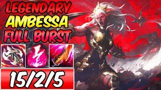 CHOSEN OF THE WOLF AMBESSA LEGENDARY FULL BURST | New Build & Runes | League of Legends