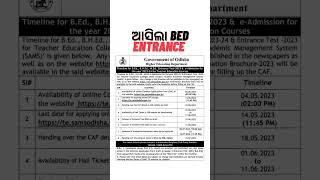 Odisha BEd 2023 @AJobScroller Subscribe plz 
