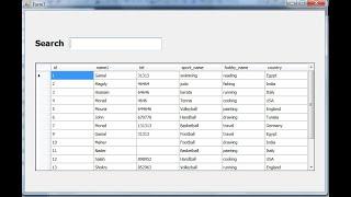 Visual Basic .net: Datagridview multiple columns search from 4  tables using inner join-with code