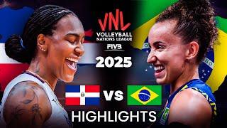  BRAZIL vs DOMINICAN  | HIGHLIGHTS | Women's VNL 2025