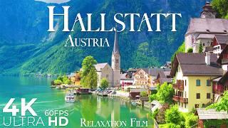 Hallstatt Austria 4K 60fps - Europe Scenic Relaxation Film with Peaceful Music - Video Ultra HD