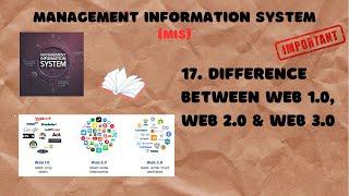 17. Web 1.0 vs Web 2.0 vs Web 3.0 | Difference Between Web 1.0, 2.0 & 3.0 | MIS