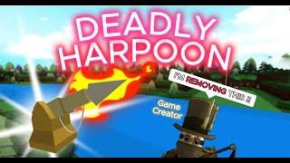 *NEW* BROKEN Harpoon GLITCH is CRAZY | Build a Boat for Treasure Roblox