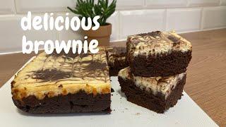 Brownie & Cream Cheese Recipe |  Homemade Brownie - Easy to Do