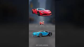 Bugatti Chiron vs Ferrari SF90 Stradale battle! Which car will win? 