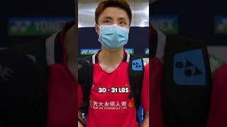 Top professional mens singles badminton players badminton racket string tension #shorts #badminton