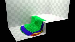 Blender Molecular addon: Multiple Cloth test