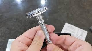 Rockwell Razors - Model T and Razor Stand (white chrome) unboxing