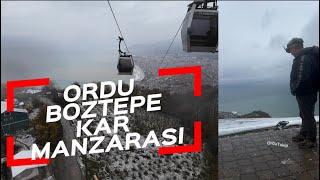 ORDU BOZTEPE'DE MEVSİMİN İLK KARI, DRON MANZARASI