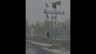 Putin effigy seen hanging on Avdiivka post sign in Donetsk region