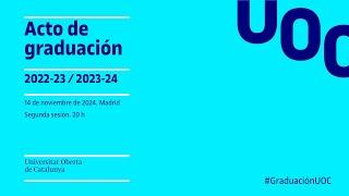 Acto de Graduación del curso 2022-2023 y 2023-2024. Madrid, sesión 20h