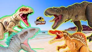 Huge Jurassic World Collection:Indoraptor Dino Tracker, Giganotosaurus,Indominus Rex,Therizinosaurus