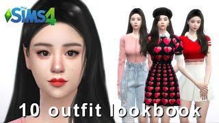 The Sims 4 LOONA Heejin 10 Outfit Lookbook (DOWNLOAD SIM+ CC List) kpop idol